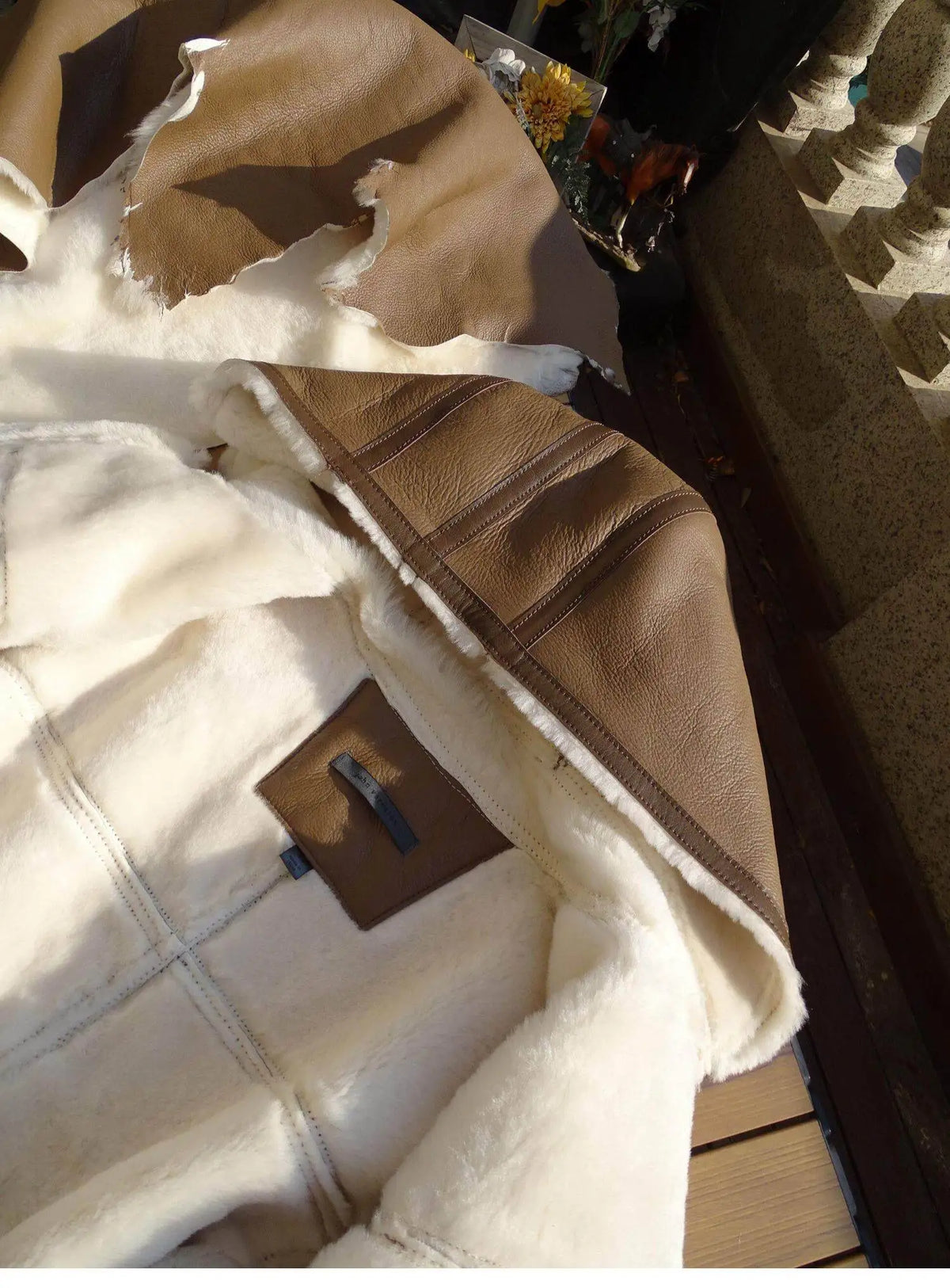 Brown Winter Hooded Shearling Jacket Men Casual Style Plus Size 5XL Genuine Natural Thick Sheepskin Warm Leather Coat