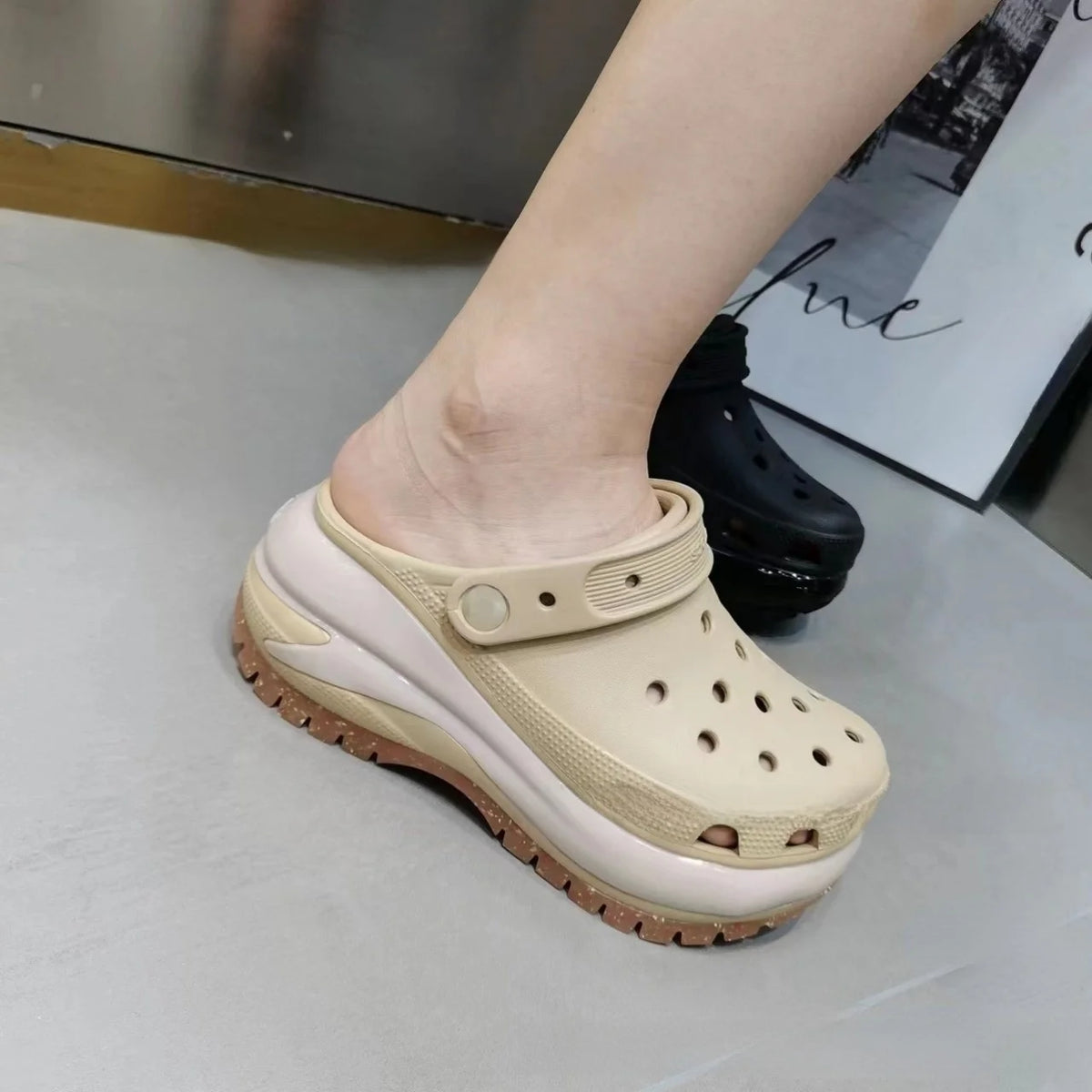 Thick Bottom Breathable Anti-Slip Beach Sandals Women's Casual Slip-On EVA Shoes Comfortable Wear-Resistant Casual Sandals