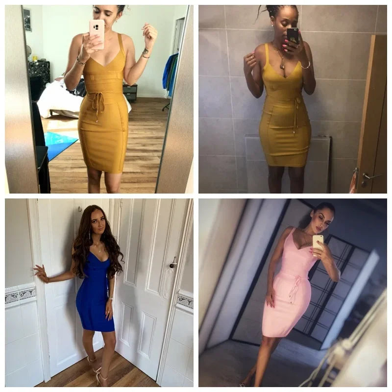 Amazon Best-seller Sexy Waist-fitted Tank Dress European American Style Sleeveless Bonded Backless Dress From Guangzhou