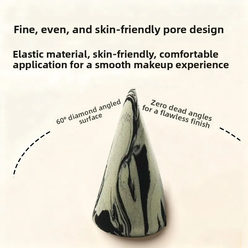 Water Activated Gradient Color Beauty Blender Tongue Shaped Makeup Sponge Dry Wet Use Dual Purpose Cosmetic Tool Non Latex