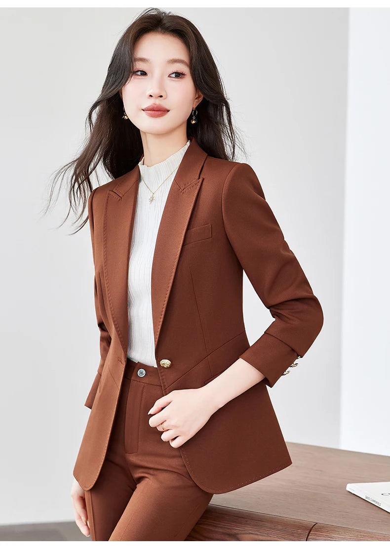 NAVIU High End Women's Clothing Coat Commute New Style Women Suit Jacket Casual British Style Napoleon Fashion Versatile Blazer
