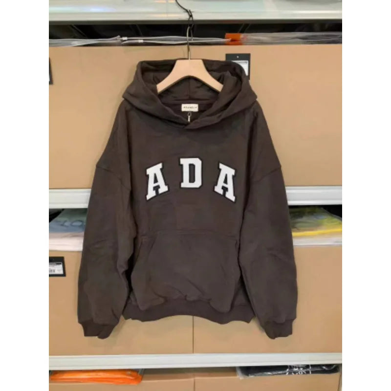 Fashionable Streetwear Hoodie Long Sleeve Oversized Casual All-Match Letter Print Short Sleeve Spring 2026 Comfortable Polyester