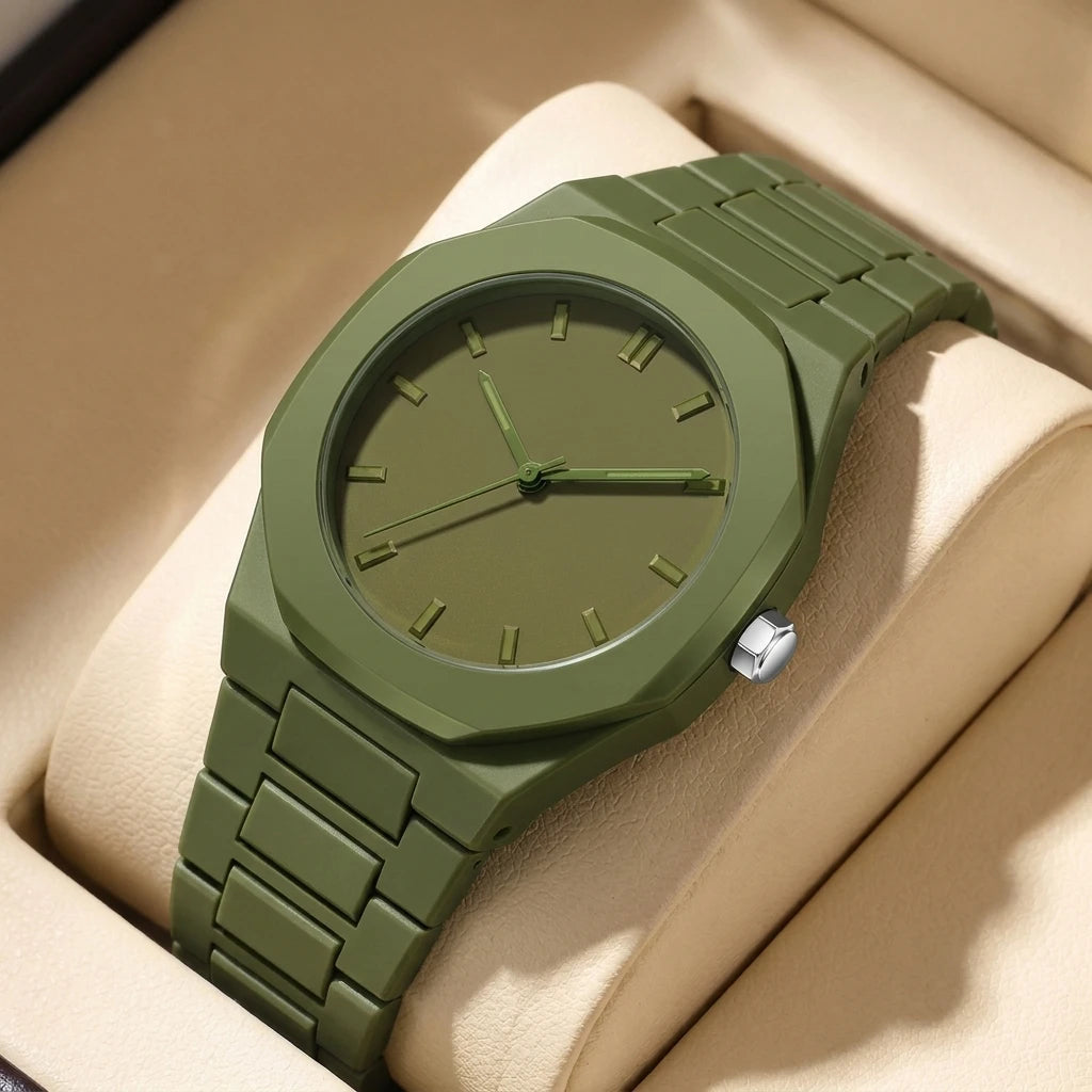 1pcs Men's Silver Dial Alloy Strap Vintage Fashion Map Dial Lightweight Sporty Details Quartz Watch for Daily Business Party Hol