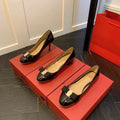 Comfortable round Toe High Version Spring New Style Red Shoes with Bow Tie Flat Heel Velvet Women Casual Shoes Ballet Flat