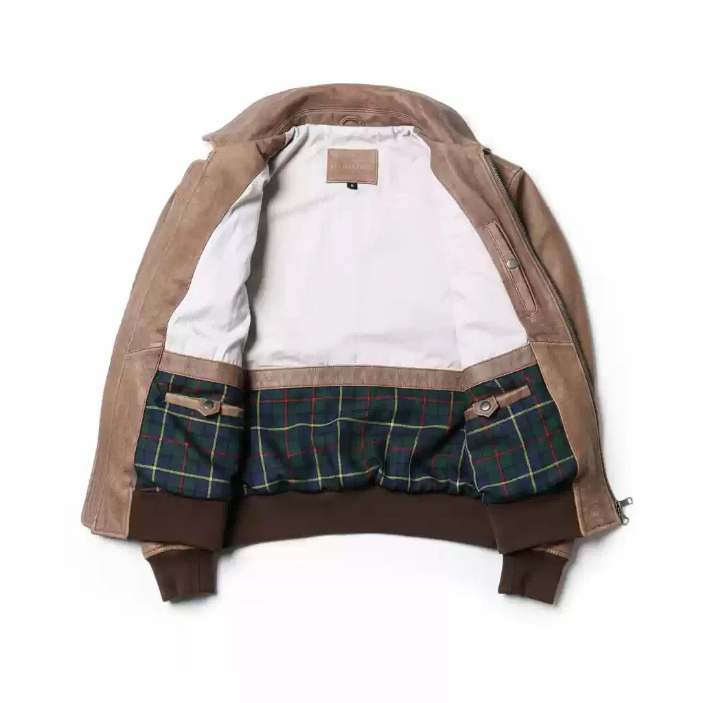 Light Brown Winter Leather Jacket Men Military Style Plus Size 5XL Genuine Natural Cowhide Turn-Down Collar Retro Flight Coat