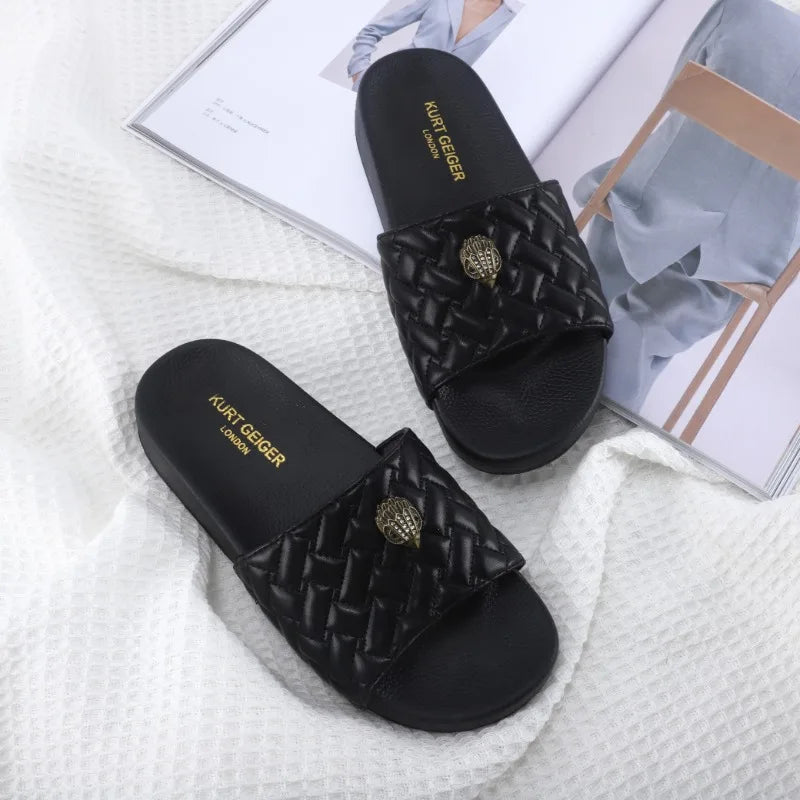 Colorful Eagle Head Slippers Large Size Thick Bottom Beach Women's Sandals Comfortable Breathable Summer Slip-On Shoes