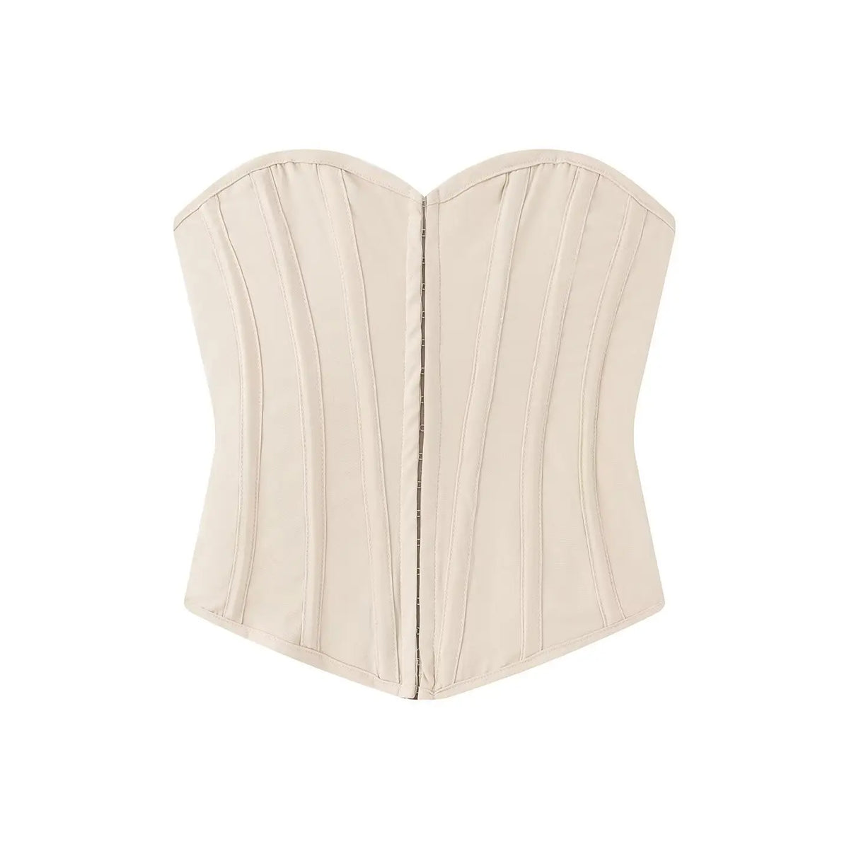 French Style Sexy Fishbone Waist Tie Bandeau Top Women's Summer New Style Cross-Border Pure Desire Fashion Polyester Short Cr...