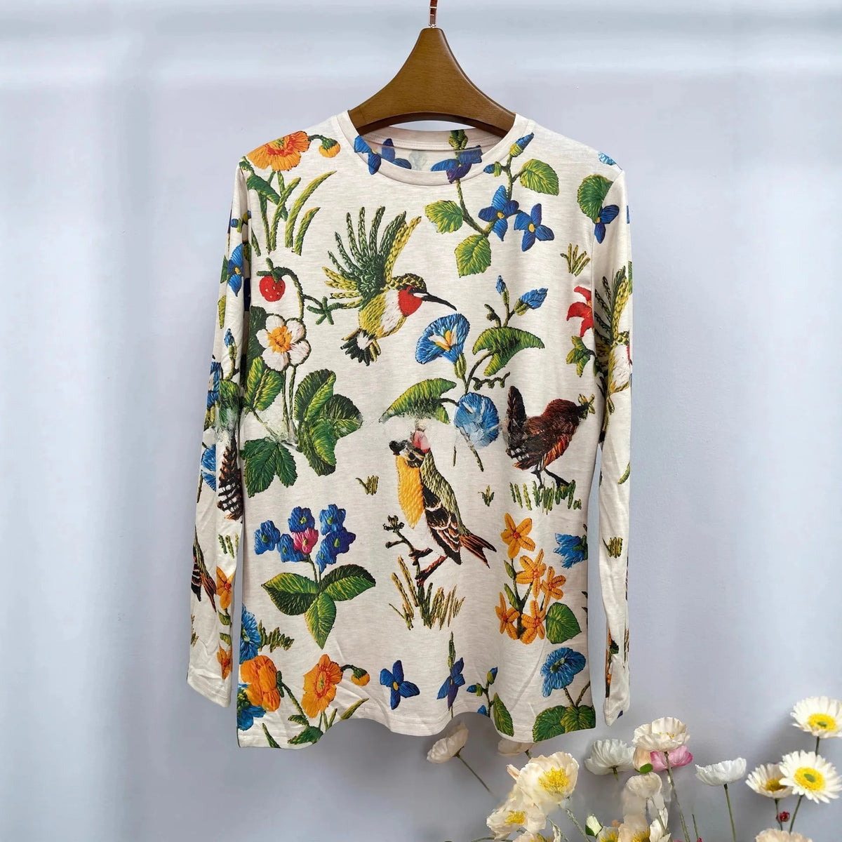 New Autumn Fashion Baby Cotton Long Sleeve T-Shirt All over Print Casual round Neck Elegant Loose Fit Versatile Comfortable