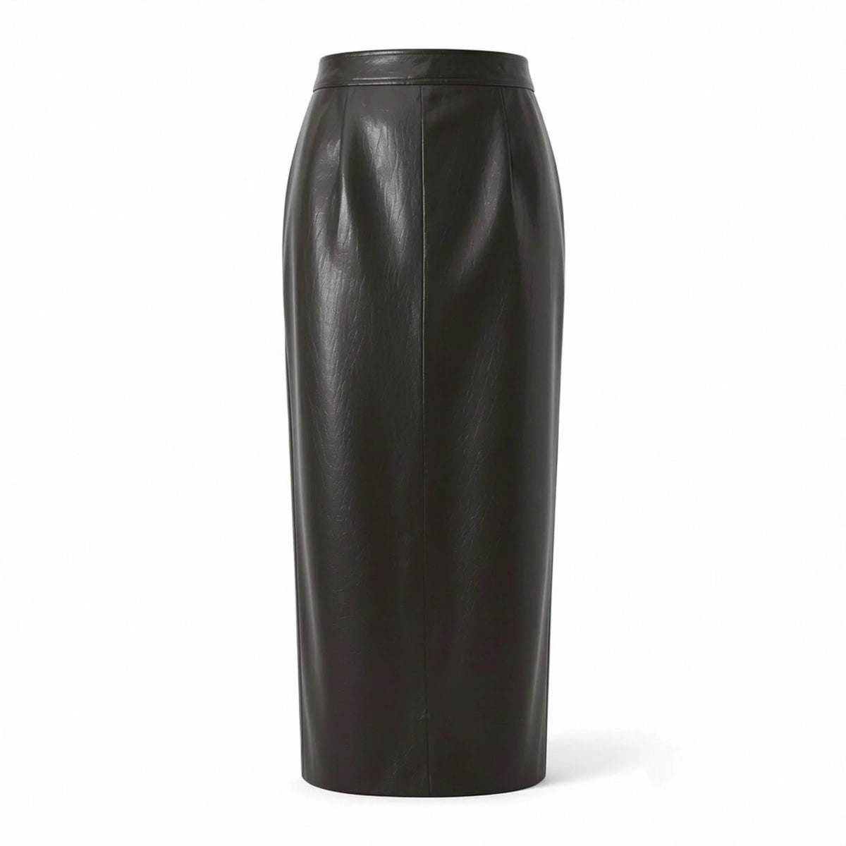 Spring New Style Leather Effect Slim Waist Belt Sleeveless Top Midi Skirt Set Comfortable Casual Korean Style Polyester Fabric
