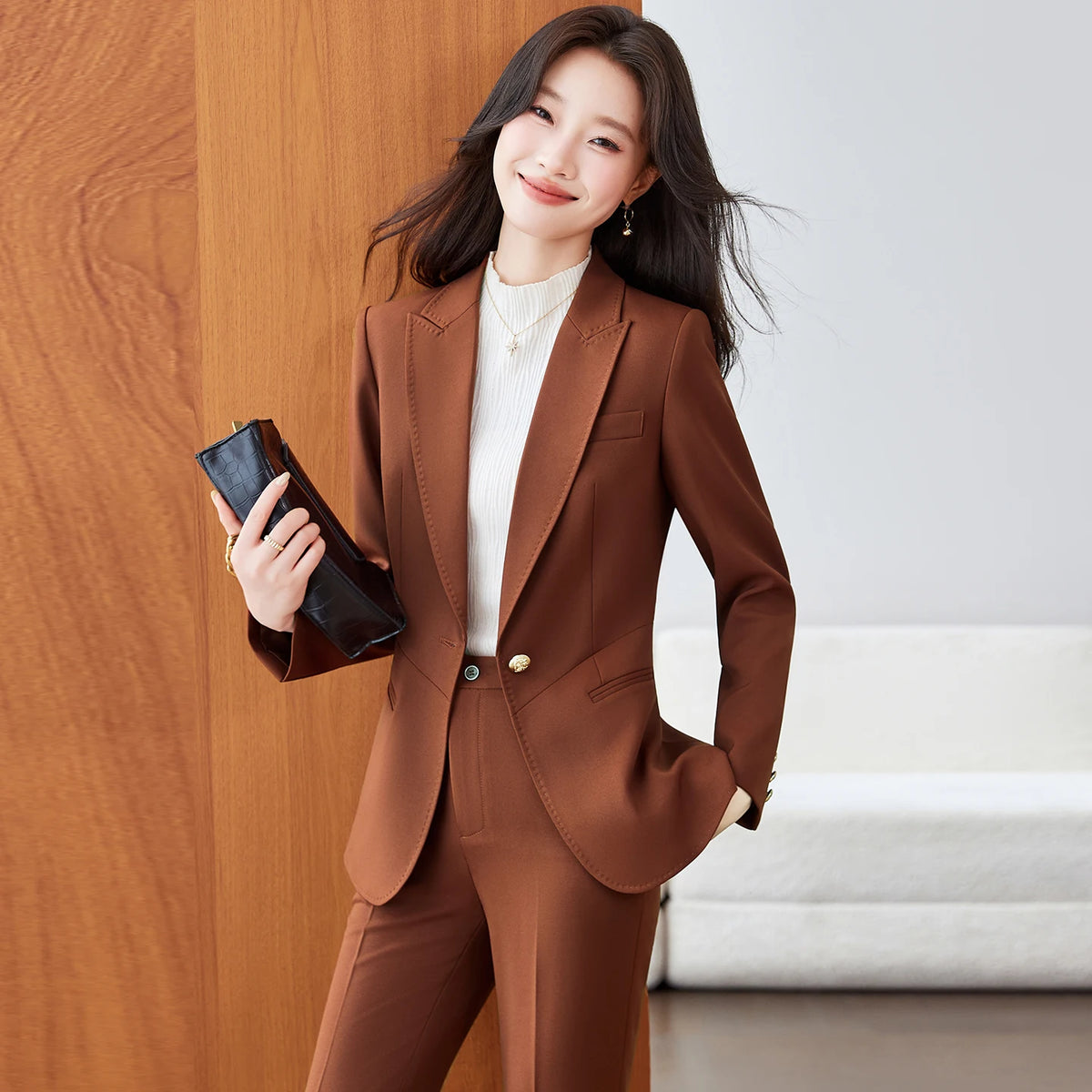 NAVIU High End Women's Clothing Coat Commute New Style Women Suit Jacket Casual British Style Napoleon Fashion Versatile Blazer