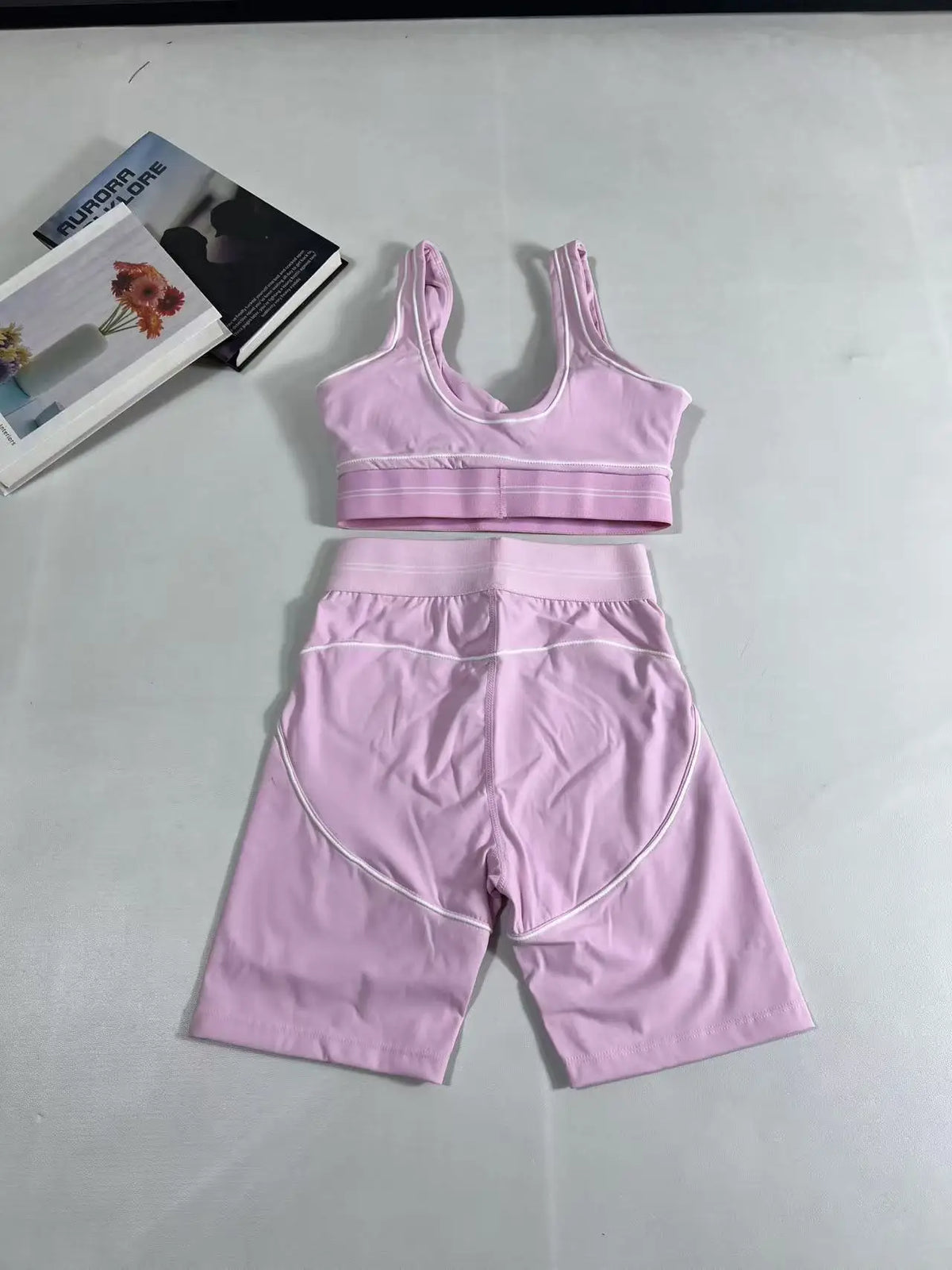 High Intensity Sports Bra Shockproof Running Yoga Backless Vest Set Sexy Back Design Breathable Nylon Women's Regular Fit Bra
