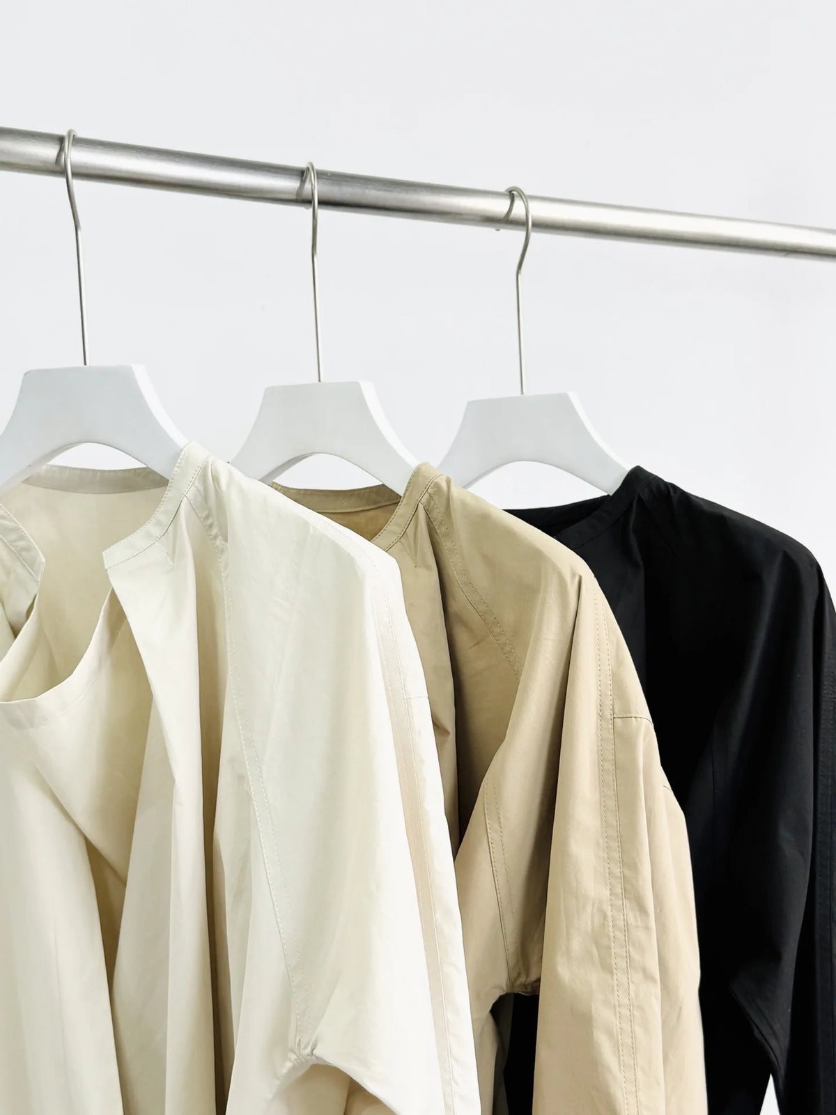 Asymmetric Button Side Split Long Sleeve Women's Shirt Le Home New Color Design Casual Commute Style Cotton British Style