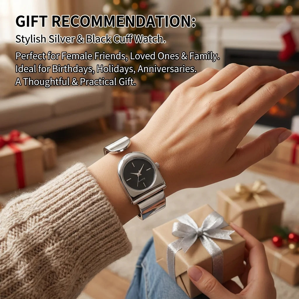 1Pcs Women's Black Dial Alloy Strap Vintage Fashion Classic Fashion Details Quartz Watch For Business Party Holiday