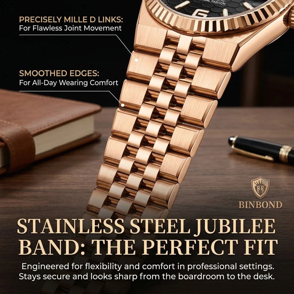 4pcs Men's Rose Gold & Black Metal Strap Luxury Honeycomb Dial Fluted Bezel Sunglasses & Perfume Quartz Watch Gift Set Birthday