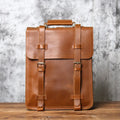 NZPJ Vintage Genuine Leather Men's Shoulder Bag Top Layer Cowhide Crossbody Bag Crazy Horse Leather Handheld Briefcase Laptops