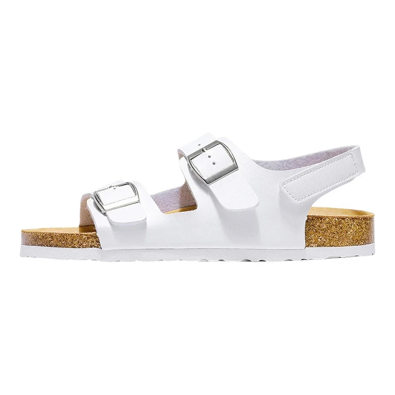 Summer Flats Cork Slippers Men's Sandals Flat Heel Casual Shoes Beach Shoes Softwood Slippers Comfortable Slip-On Footwear