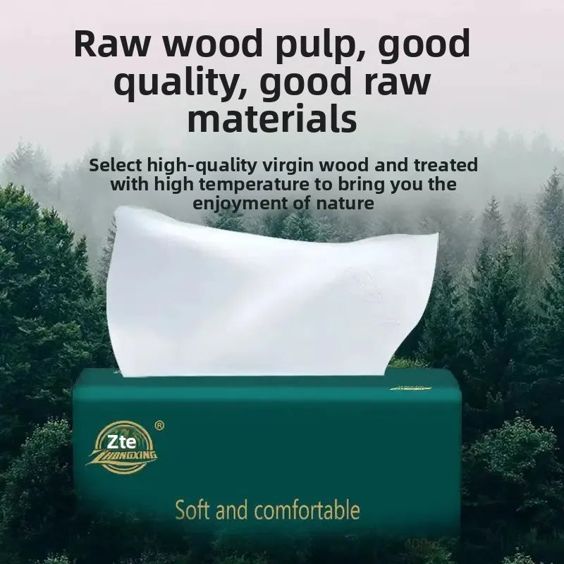Large Size Tissue Box Household Bulk Purchase Big Pack Drawer Paper Napkin Facial Tissue Whole Box Quantity Purchase