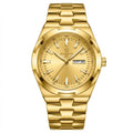 1pc Fashion Metal Strap Watch, Simple and Elegant Dial, with Date and Day Display, Daily Versatile Trend