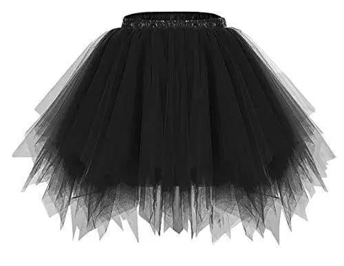 Black French Style Puffy Skirt Fashionable Dance Activity Practice Skirt Polyester Fabric A-Line Long Skirt Sweet Style