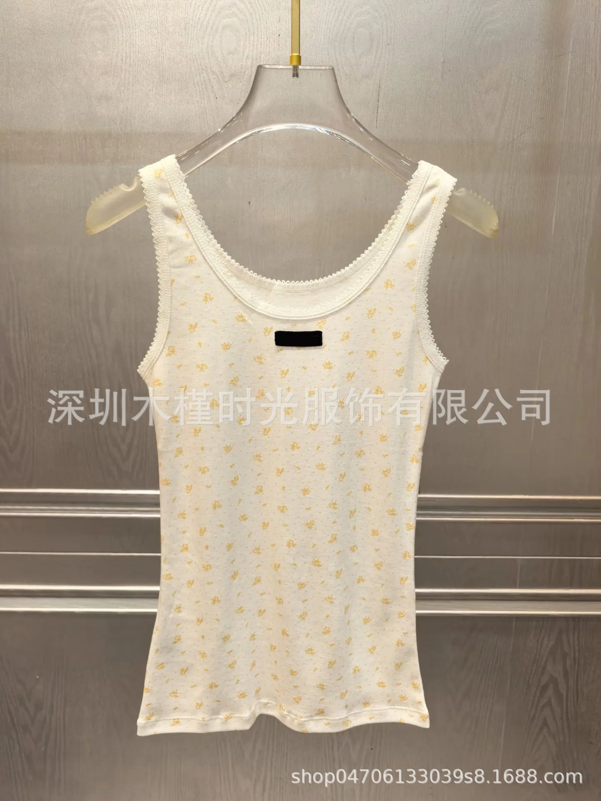 Early Spring New Style Women's 4-Piece Set Short-Sleeve Floral Print Vest Layered Top T-Shirt Cotton Quality Ceiling Elegant
