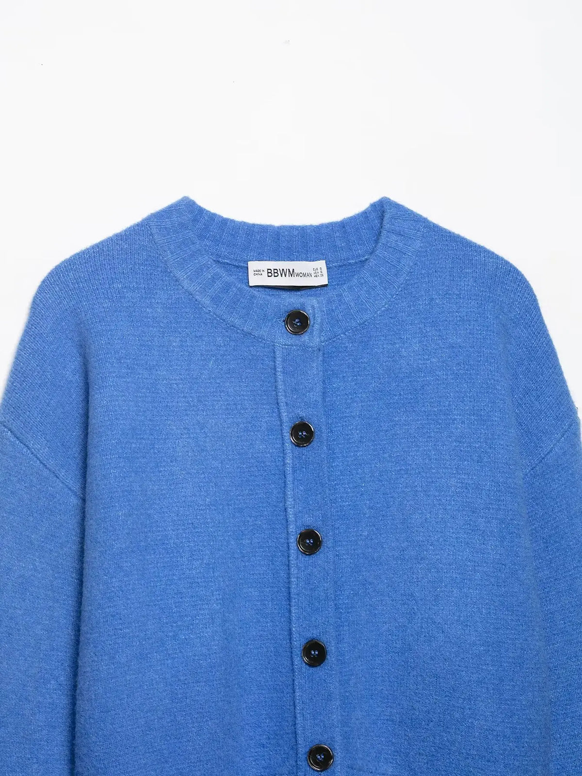 Loose Long Sleeve round Neck Knitted Sweater Women's Pure Color Single Button Autumn Winter New Style Comfortable Versatile K...