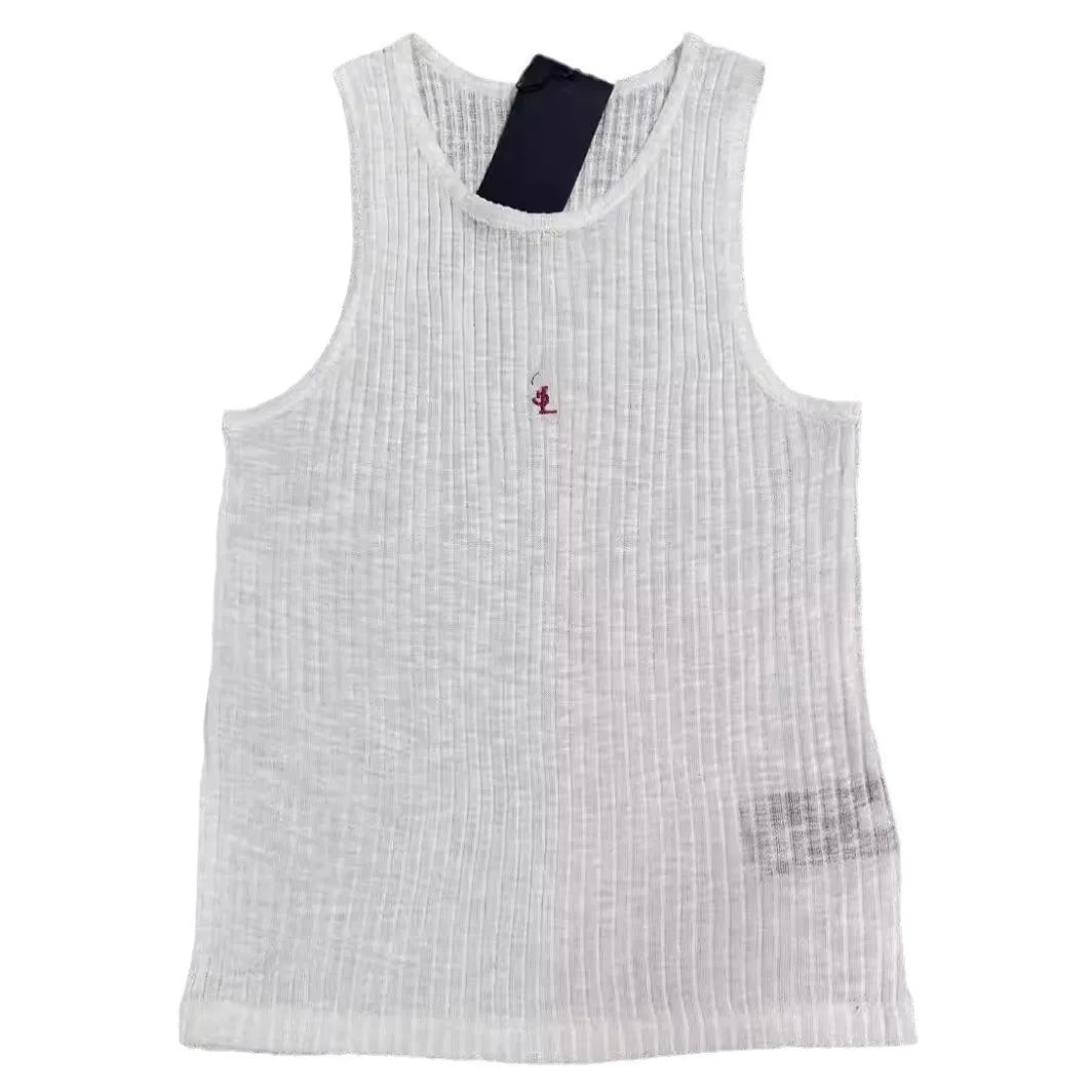 2026 New YS Letter Logo Embroidery Vest Women's Solid Soft Comfortable Sleeveless Base Tank Top Outerwear round Neck Spring F...