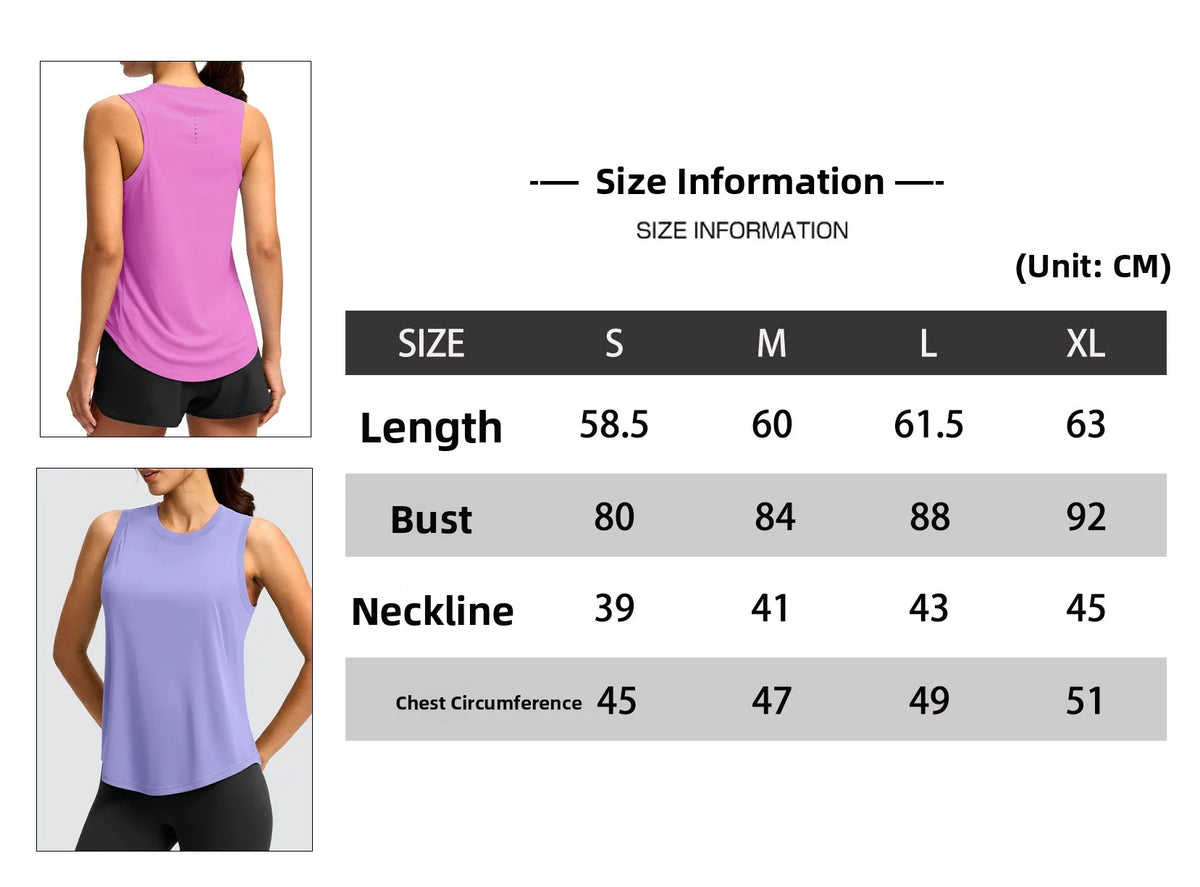 Women's Sleeveless Sports Top Quick Dry Breathable Running Vest Yoga Tennis Cross-Border Sports Tank Top Nylon Fabric