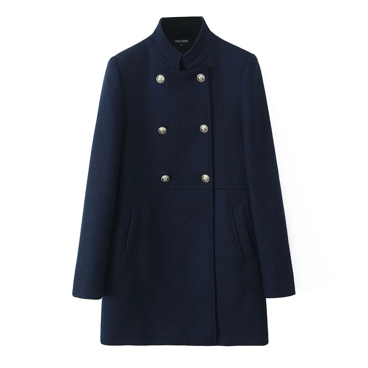 Retro Versatile Elegant Woolen Coat Stand Collar Double Buttoned Autumn Winter New Arrival Women's Fashion High Quality Outer...