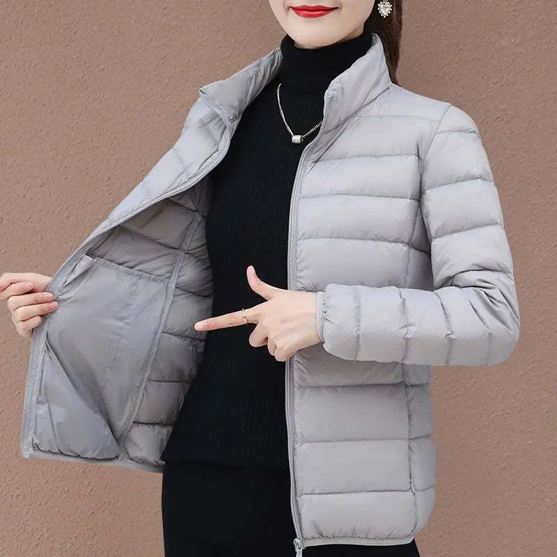 Women's Winter Lightweight Fleece Lined Cotton Jacket Hot Sale Of The Season New Style Portable Warm Short Fashion Outerwear ...
