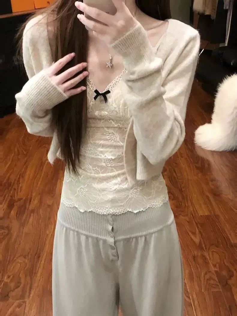 Lace Camisole Tank Top Women's Inner Wear Slimming Sexy Cotton Blend Pure Color Spring Summer Autumn Winter Seasonal Use