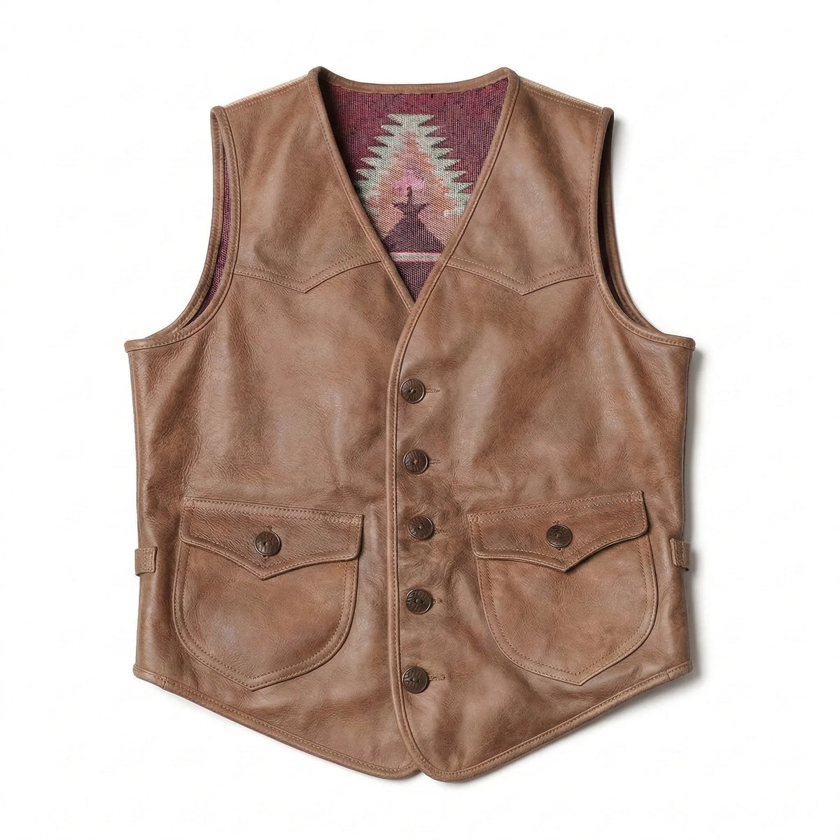 Light Brown Spring Leather Vest Men Casual Style Plus Size 5XL Genuine Natural Cowhide Slim Short Single Breasted Spliced Vest