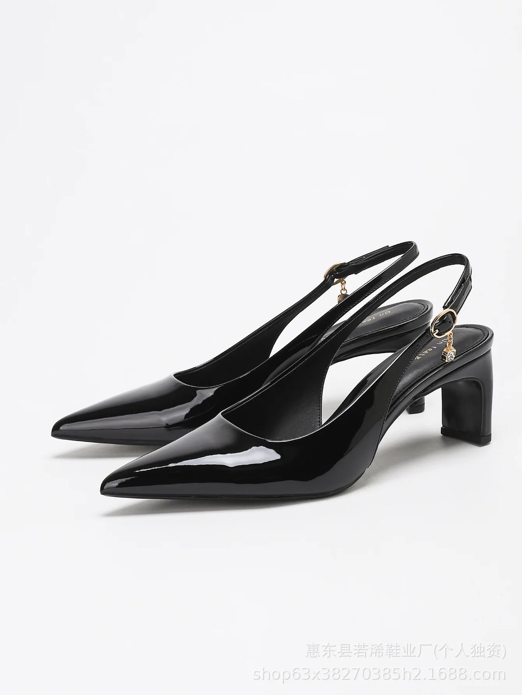 Elegant Pointed Toe Low Heel Chunky Heel Women's Sandals Fashionable New Arrival Simple Stylish Open Toe Pumps PU Lined