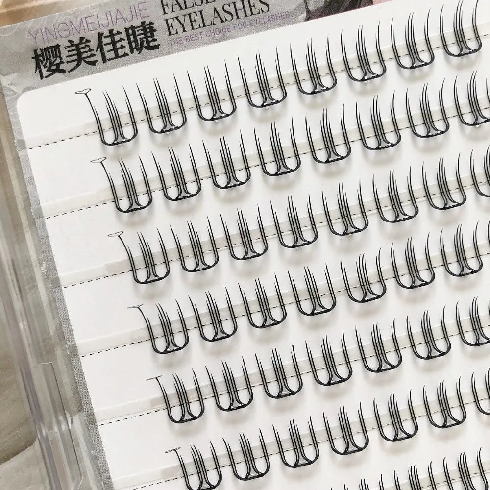 Korean Style U-Shaped Fake Eyelashes Heart Tail End Girls Group Soft Age-Reducing Natural Looking Fiber Material for Ordinary...