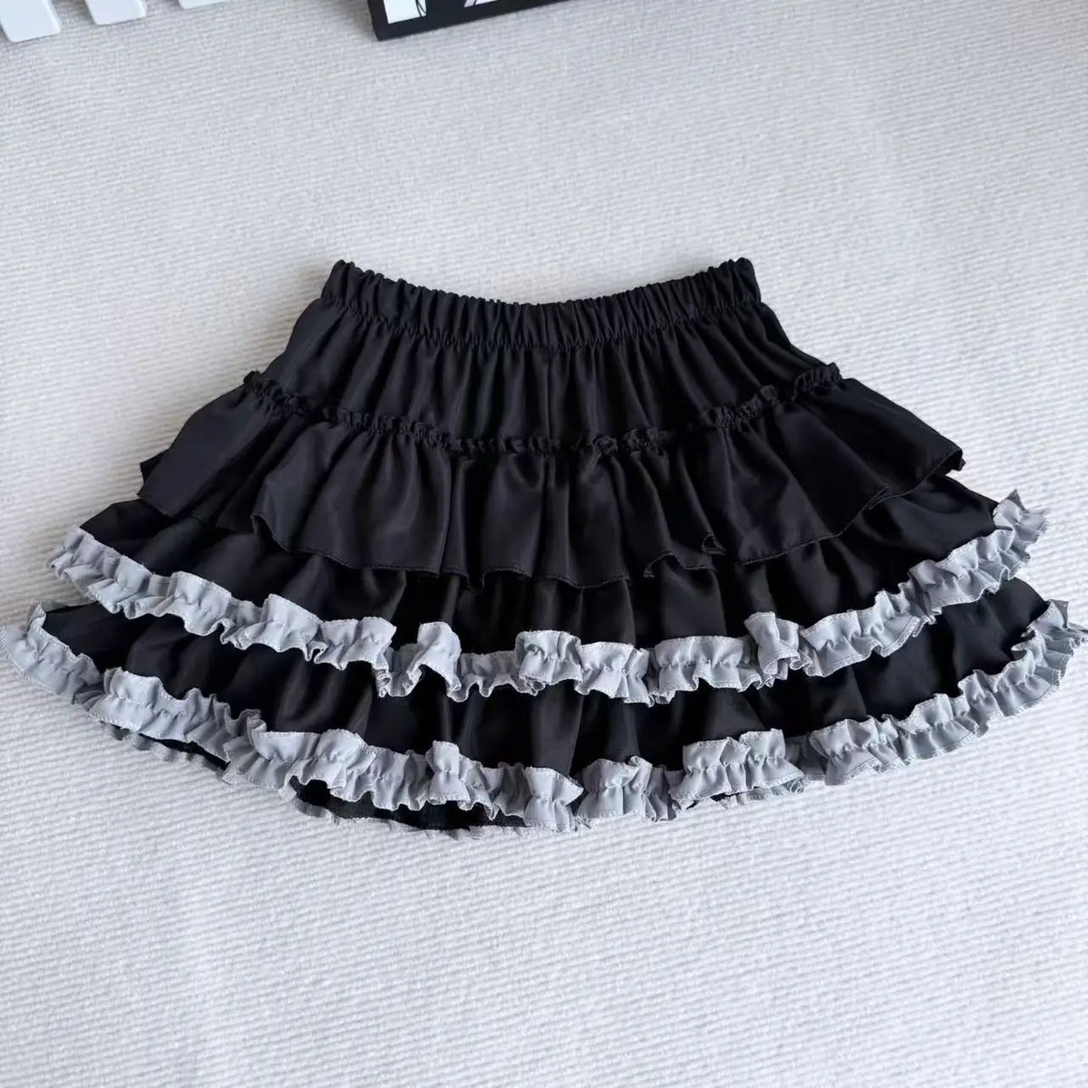Sweet And Spicy High Waist Puffy Half-length Skirt for Women Anti-exposure Bow-knot Short Cake Skirt Spring Summer New Style