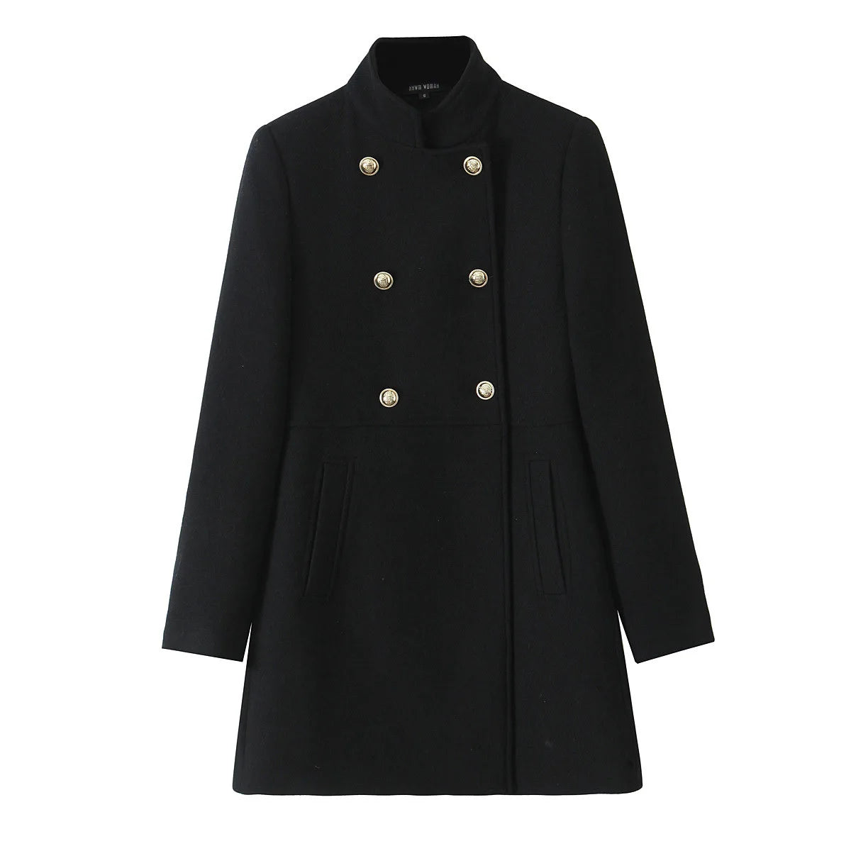 Retro Versatile Elegant Woolen Coat Stand Collar Double Buttoned Autumn Winter New Arrival Women's Fashion High Quality Outer...