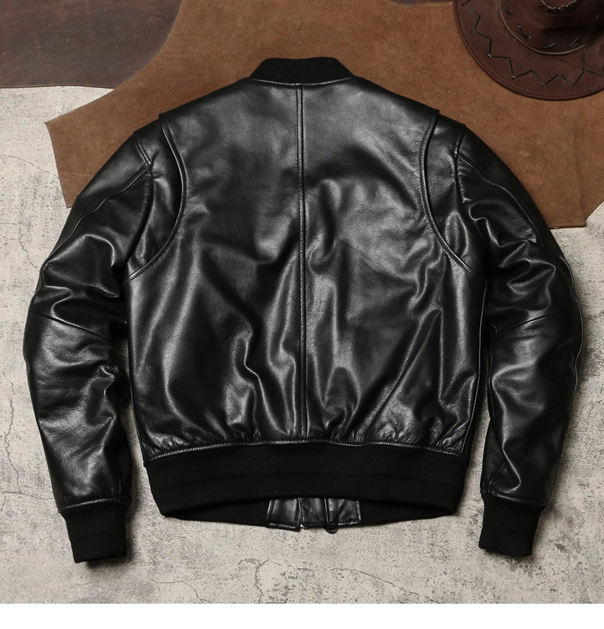 Black Winter Leather Jacket Men Military Style Plus Size 5XL Genuine Natural Sheepskin Thick Warm MA1 Flight Leather Coat
