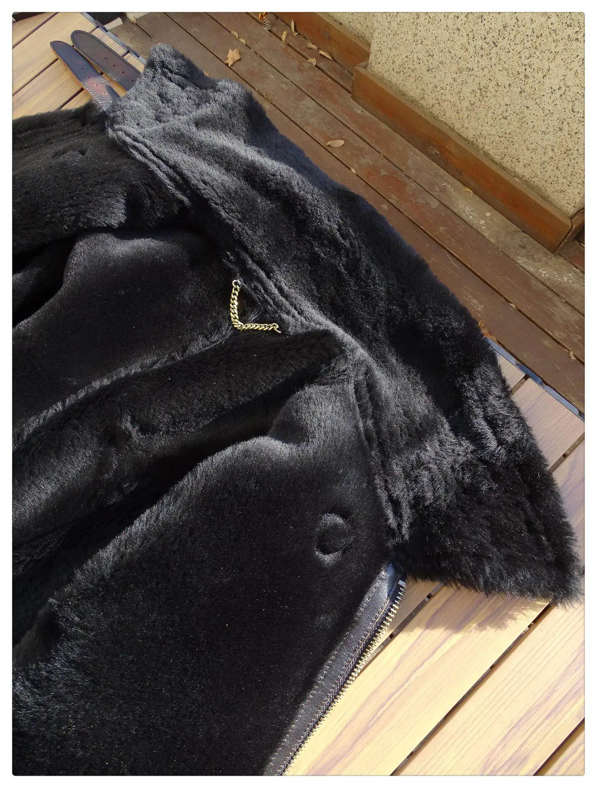 Black Winter Shearling Jacket Men Vintage Style Plus Size 5XL Genuine Natural Thick Sheepskin Warm Turn-Down Collar Spliced Coat
