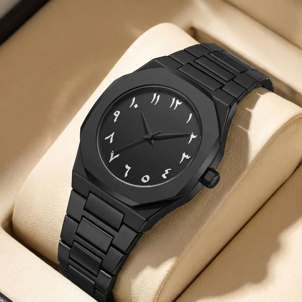 1pcs Men's white dial alloy strap vintage fashion map dial lightweight sporty details Quartz Watch for daily business party holi
