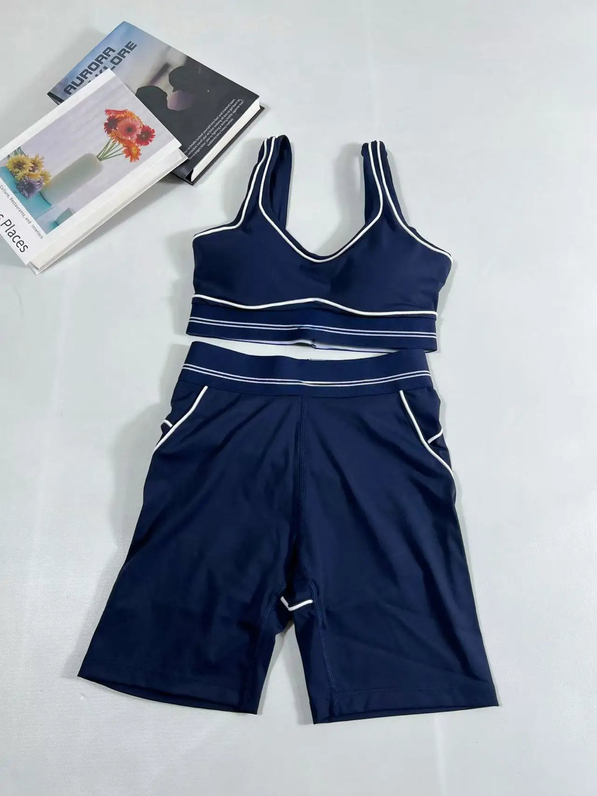 High Intensity Sports Bra Shockproof Running Yoga Backless Vest Set Sexy Back Design Breathable Nylon Women's Regular Fit Bra