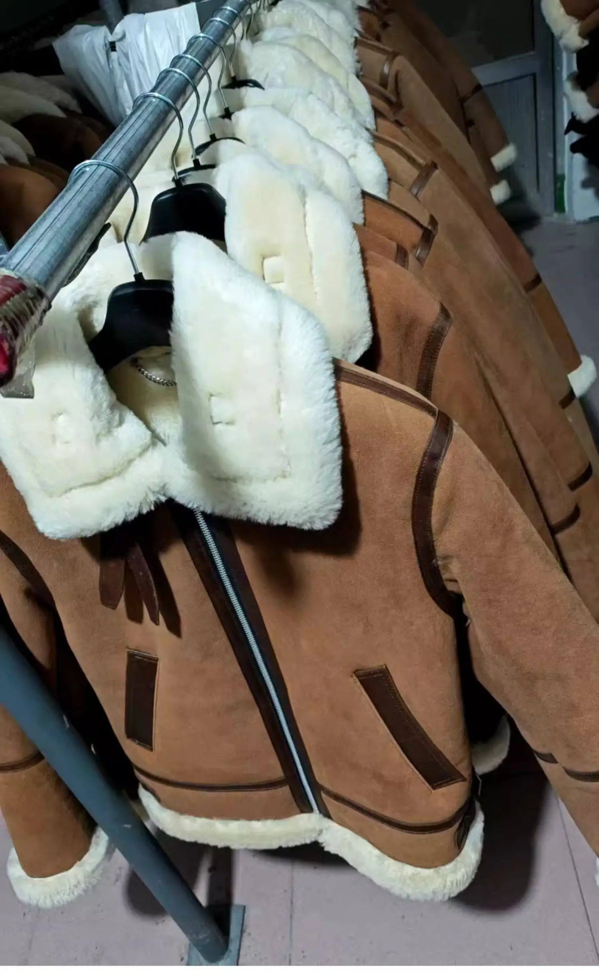 Brown Winter Shearling Jacket Men Military Style Plus Size 4XL Genuine Natural Thick Sheepskin Turn-Down Collar Flight Coat