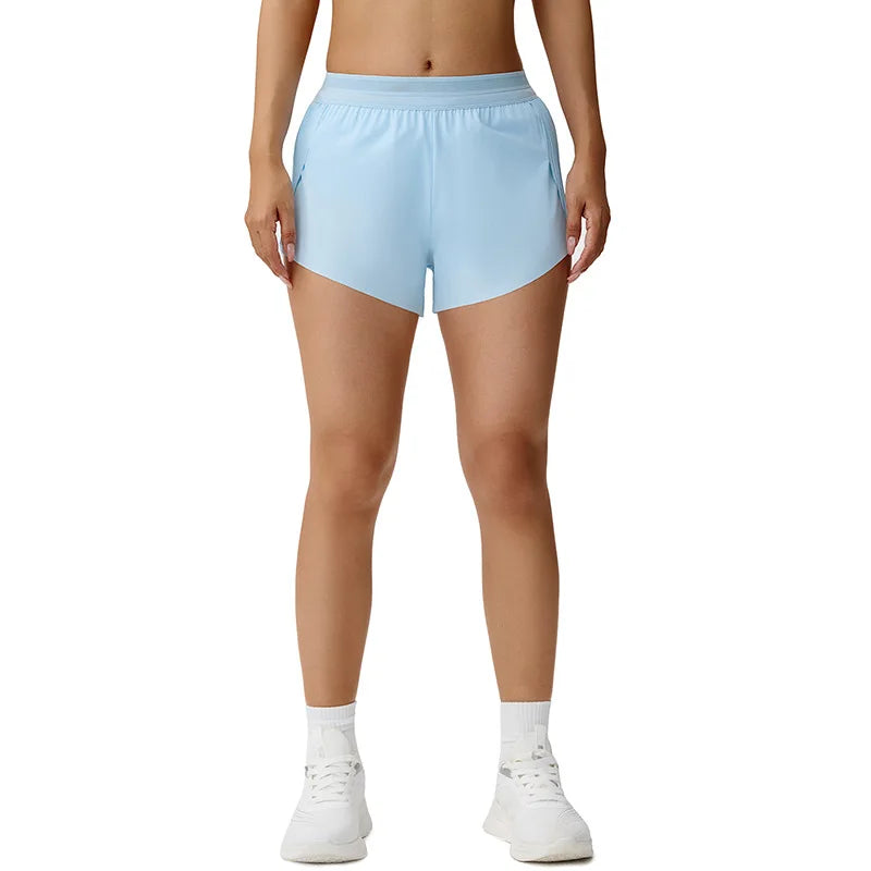 Cooling Mint Fitness Shorts Women's Three-quarter Length Tennis Yoga Pants Inner Lining Prevents Light Walking Show Fatigue R...