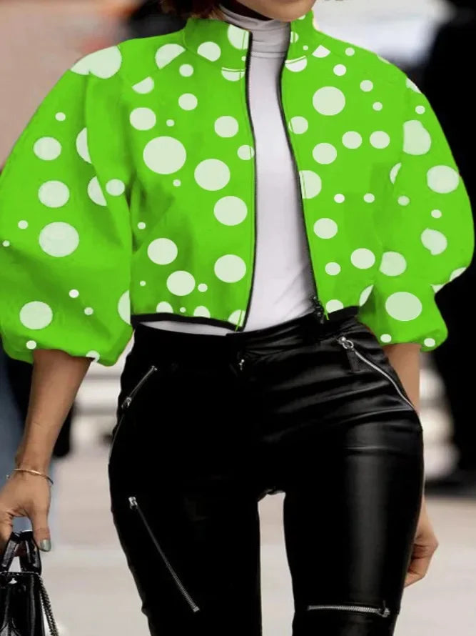 Plus Size 2024 Spring Autumn New Cross-Border Plus Size Women's Clothing Fashionable Elegant Plaid Printing Cropped Top Jacket