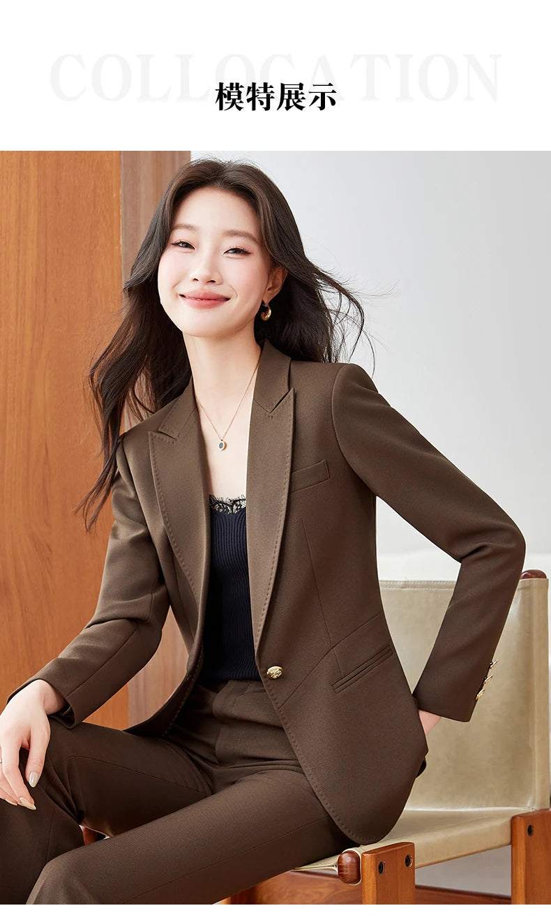 NAVIU High End Women's Clothing Coat Commute New Style Women Suit Jacket Casual British Style Napoleon Fashion Versatile Blazer