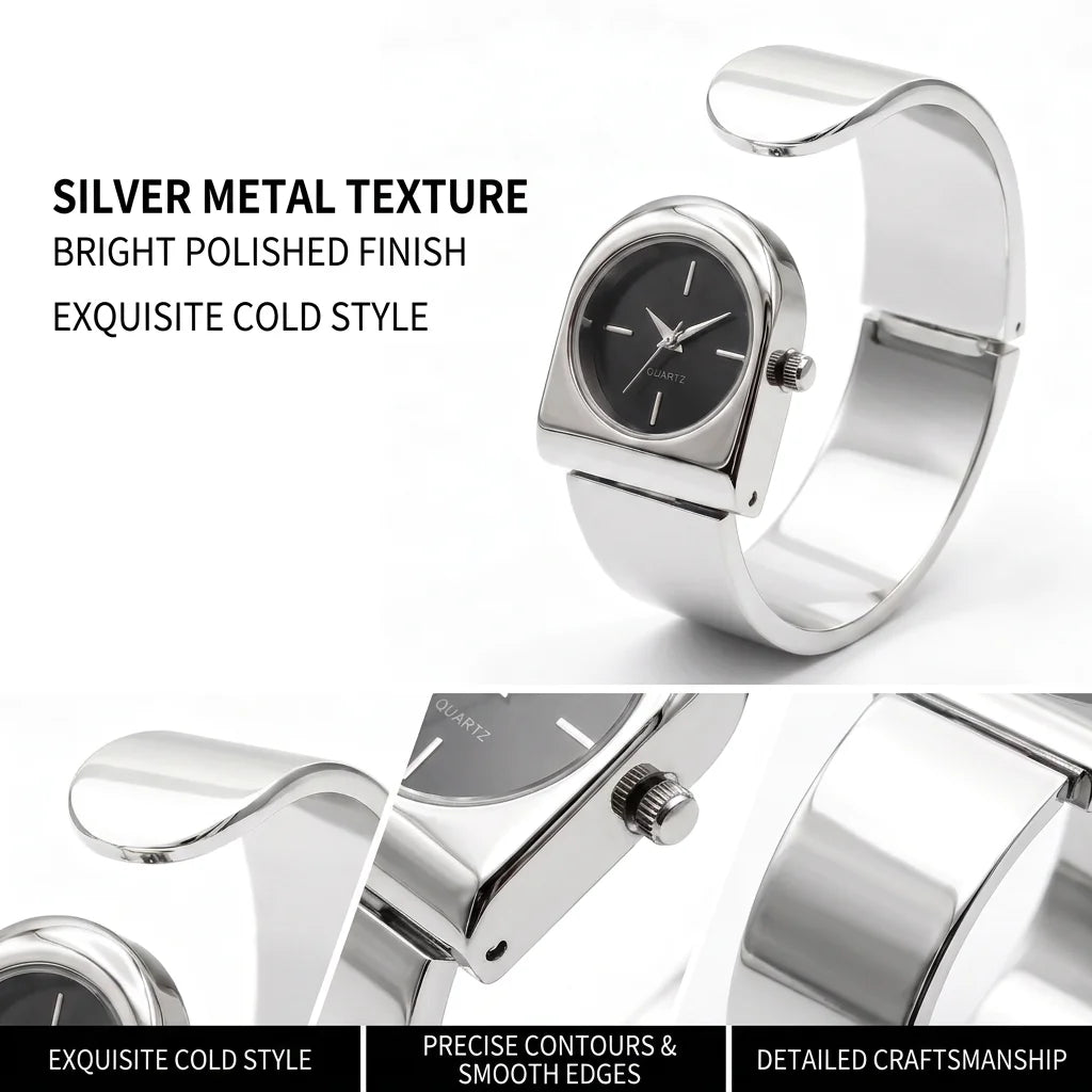 1Pcs Women's Black Dial Alloy Strap Vintage Fashion Classic Fashion Details Quartz Watch For Business Party Holiday