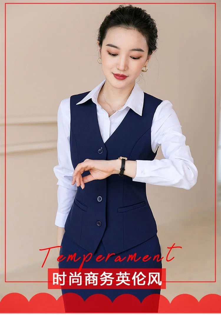 Business Formal Suit Set for Women College Students Job Interview Workwear Small Size Female Jacket Professional Top