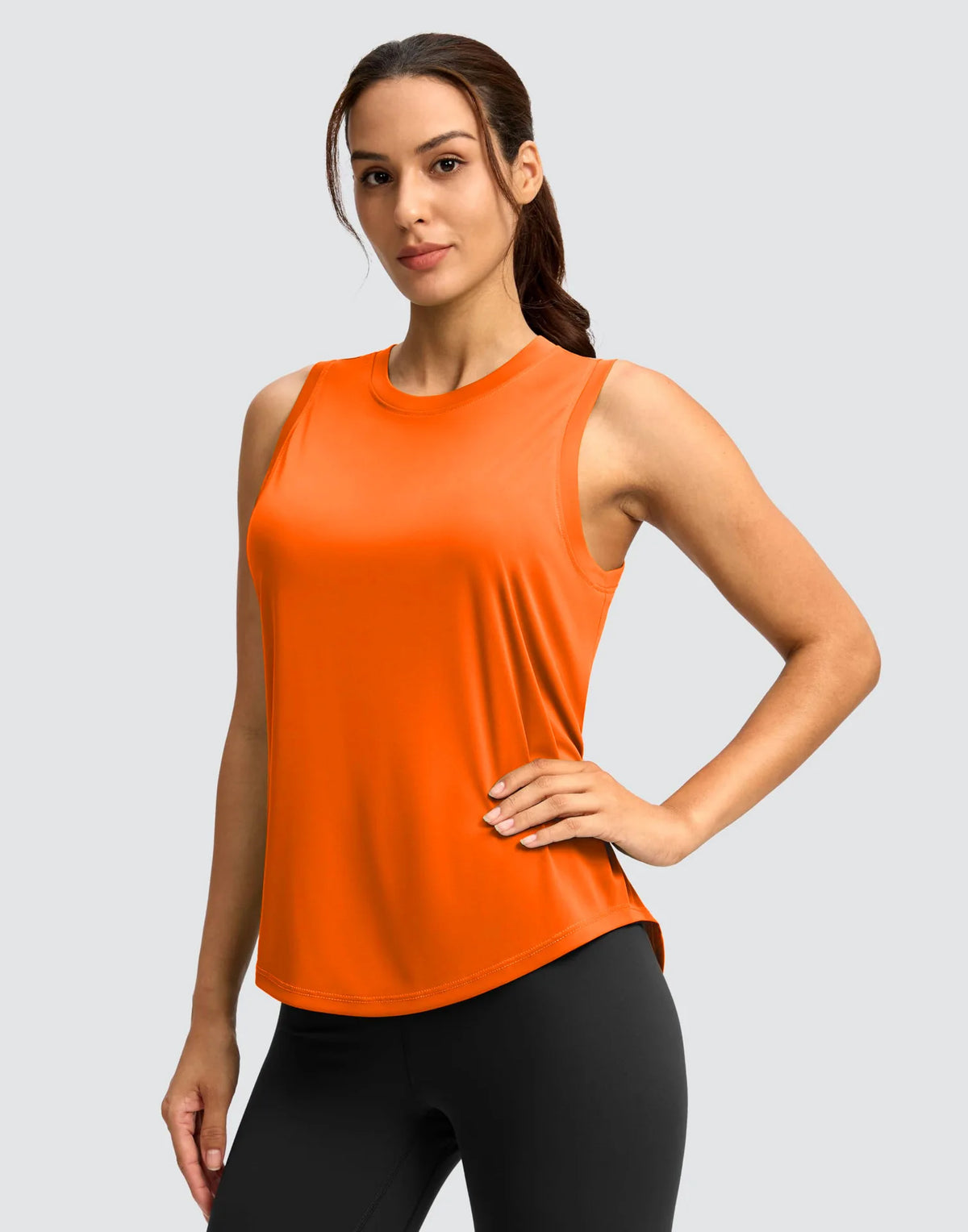 Women's Sleeveless Sports Top Quick Dry Breathable Running Vest Yoga Tennis Cross-Border Sports Tank Top Nylon Fabric