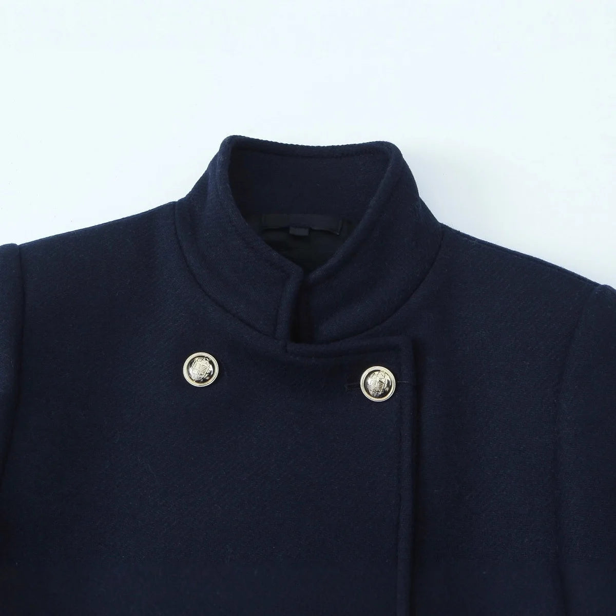 Retro Versatile Elegant Woolen Coat Stand Collar Double Buttoned Autumn Winter New Arrival Women's Fashion High Quality Outer...