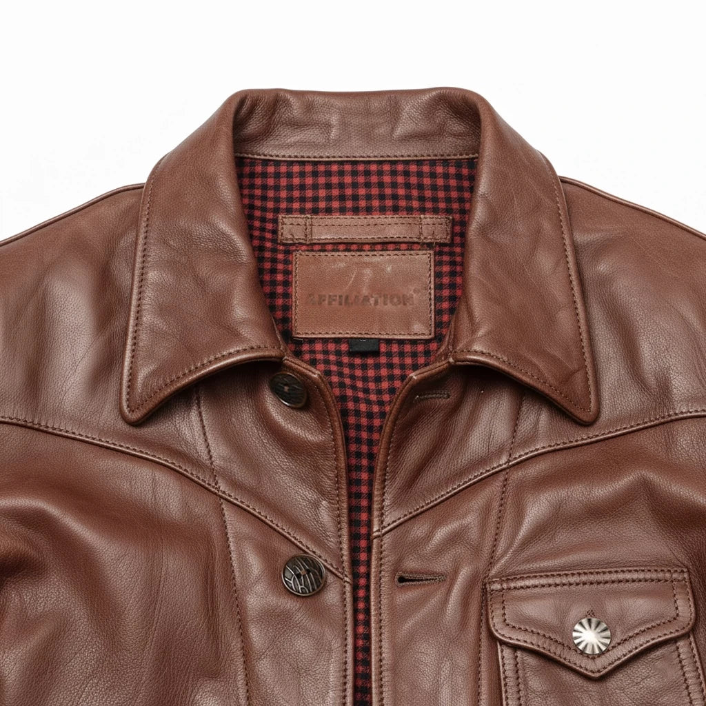 Genuine Natural Sheepskin Turn-Down Collar Single Breasted Coat Red Brown Spring Leather Jacket Men Retro Style Plus Size 4XL