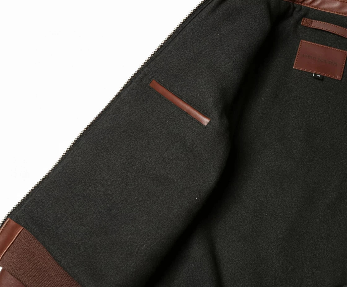 Brown Winter Leather Jacket Men Military Style Plus Size 5XL Genuine Natural Cowhide Turn-Down Collar Retro A2 Flight Coat