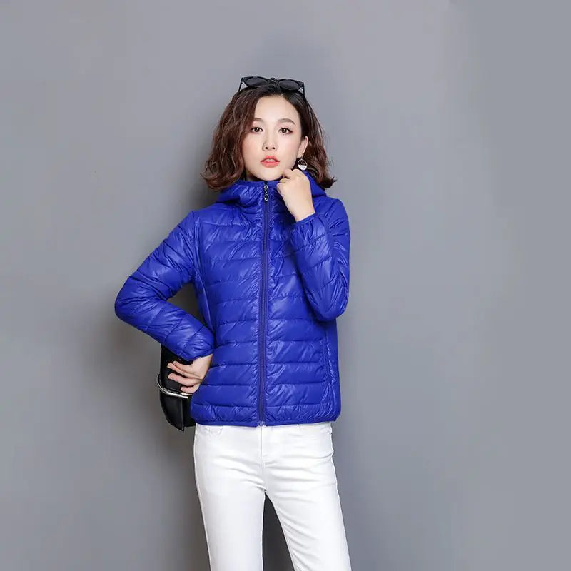 Women's Winter Lightweight Fleece Lined Cotton Jacket Hot Sale Of The Season New Style Portable Warm Short Fashion Outerwear ...